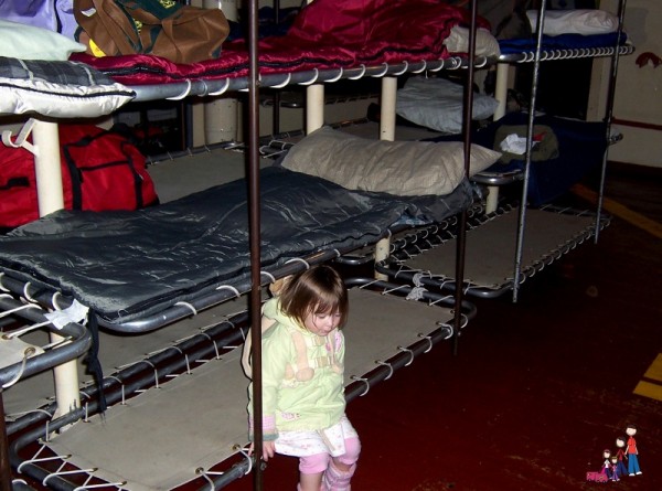 Trying a bunk on the USS Joseph P Kennedy, Jr.