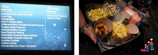 Snacks at theater in Gaylord Palms Orlando