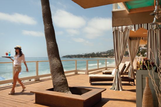 Oceanfront Deck at the Pacific Edge Hotel in Laguna Beach, CA Oceanfront Deck at the Pacific Edge Hotel in Laguna Beach, CA