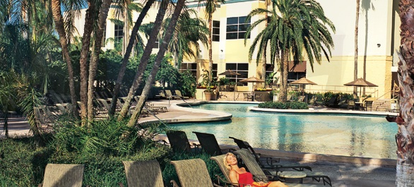Rosen-Plaza By the pool at the Rosen Plaza, Orlando, Florida