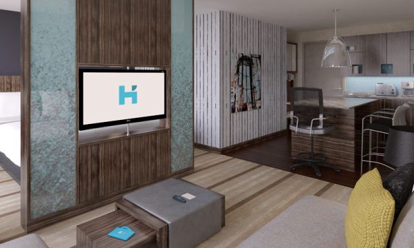 Hyatt House guest suite with kitchen