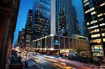 Hilton NY Outside Hilton New York offers a great location for exploring midtown, taking in a broadway show or strolling Central Park