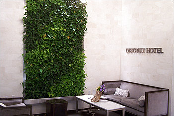 Lobby of the NYC Distrikt Hotel