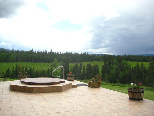 Echo Valley Ranch "hot tub" BC, Canada, travel, Nancy D. Brown