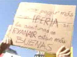 Ryanair Iberia Barcelona stunt