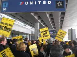 United Flight Attendants protest United Flight Attendants protest