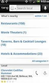 Bing for mobile iPhone app